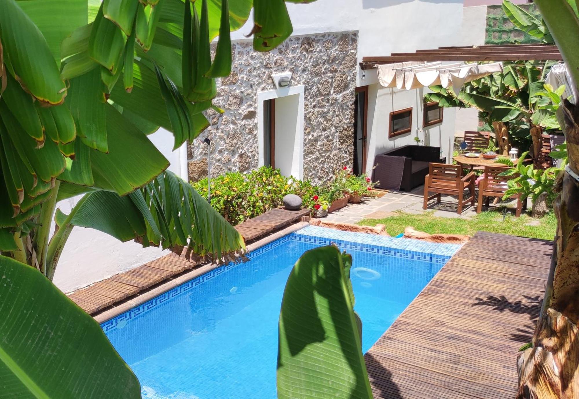 Villa Canaria Piscina Jacuzzi Jardin Santa Maria de Guia de Gran Canaria Dış mekan fotoğraf